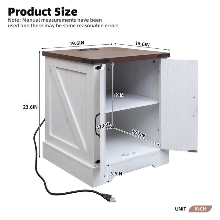 Nightstand With Adjustable Shelf Hearth and Haven