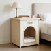Indoor Dog House With Removable Cushion, Pet House For Cats & Small Dogs - Cream White / Light Yellow Daily Nest
