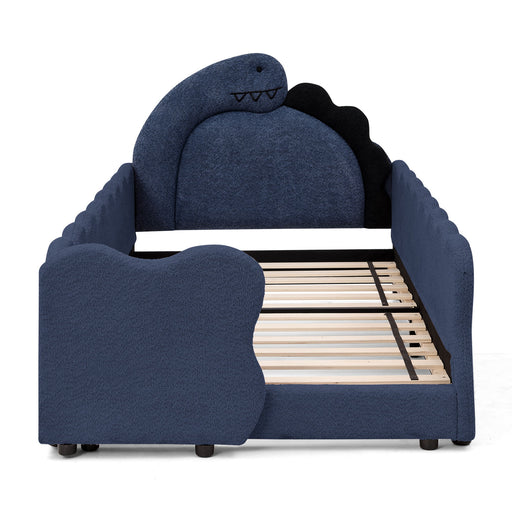 Cute Dinosaur Shaped Bed With Safety Guardrail, Toddler Frame Home Essentials