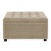 Square Tufted Storage Ottoman With Nailhead Trim Home Essentials