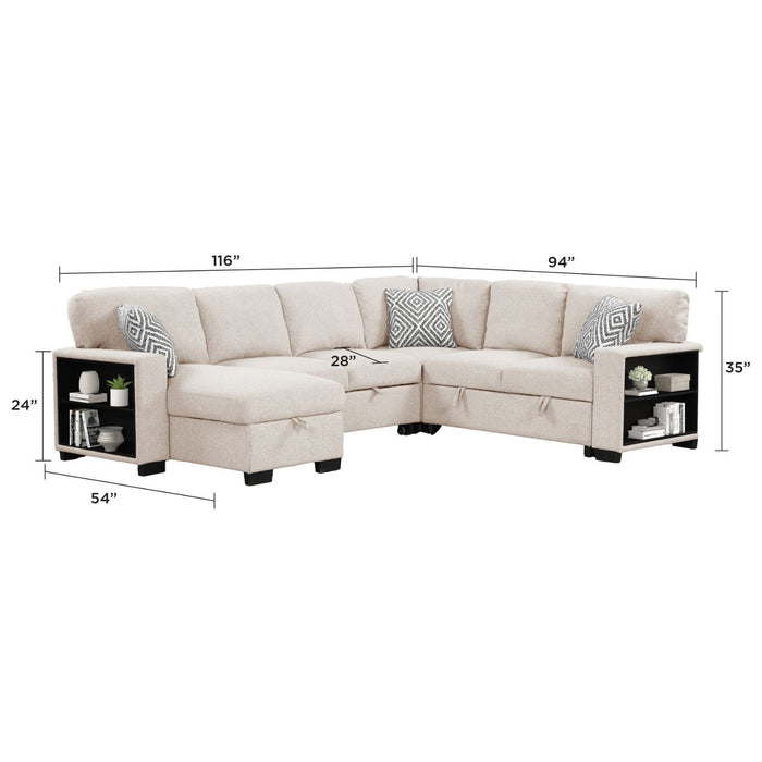 Cairo - Sectional With Pullout Sleeper Matrix Furniture Group