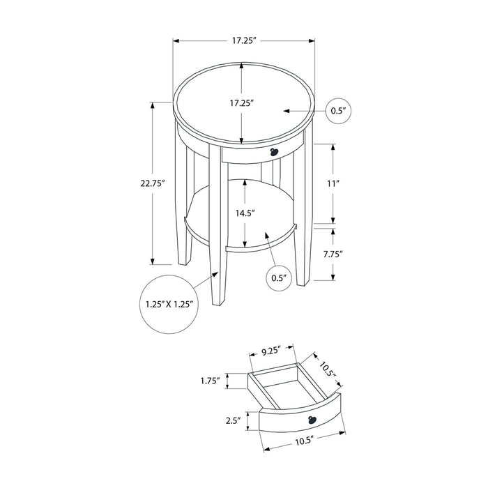 Accent Table, 2 Tier, Transitional - Espresso 8th Street