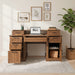 Office Desk With Charging Station & Storage Cabinet Home Essentials