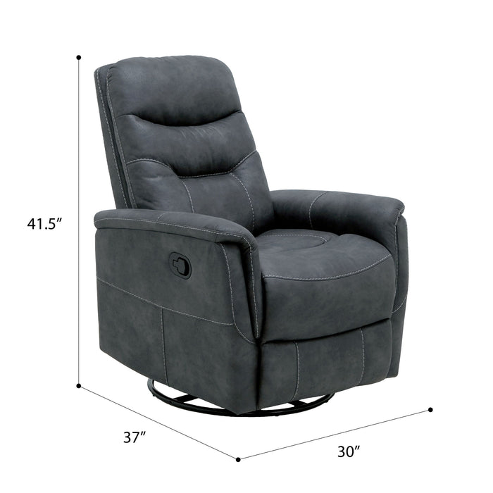Ergonomic Shape Swivel Gliding Recliner Emerald Home