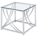 Kempton - 3 Piece Coffee And End Table Set - Chrome Furniture Max