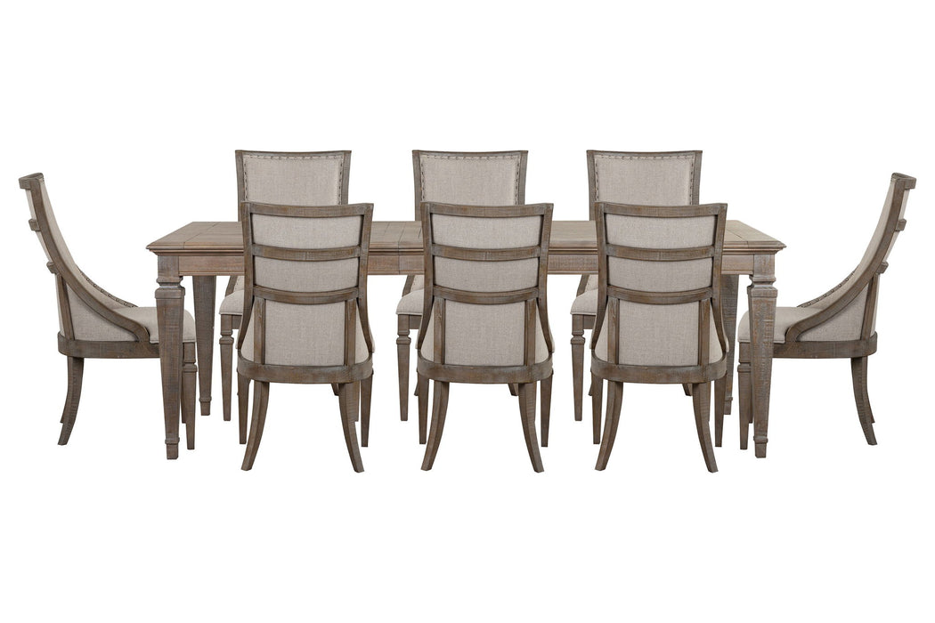 Lancaster - 9 Piece Extendable Rectangular Dining Table Set Magnussen Furniture