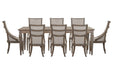 Lancaster - 9 Piece Extendable Rectangular Dining Table Set Magnussen Furniture