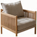 Accent Armchair With Removable Cushions For Living Room - Matte Black / Natural / Sand Home Essentials