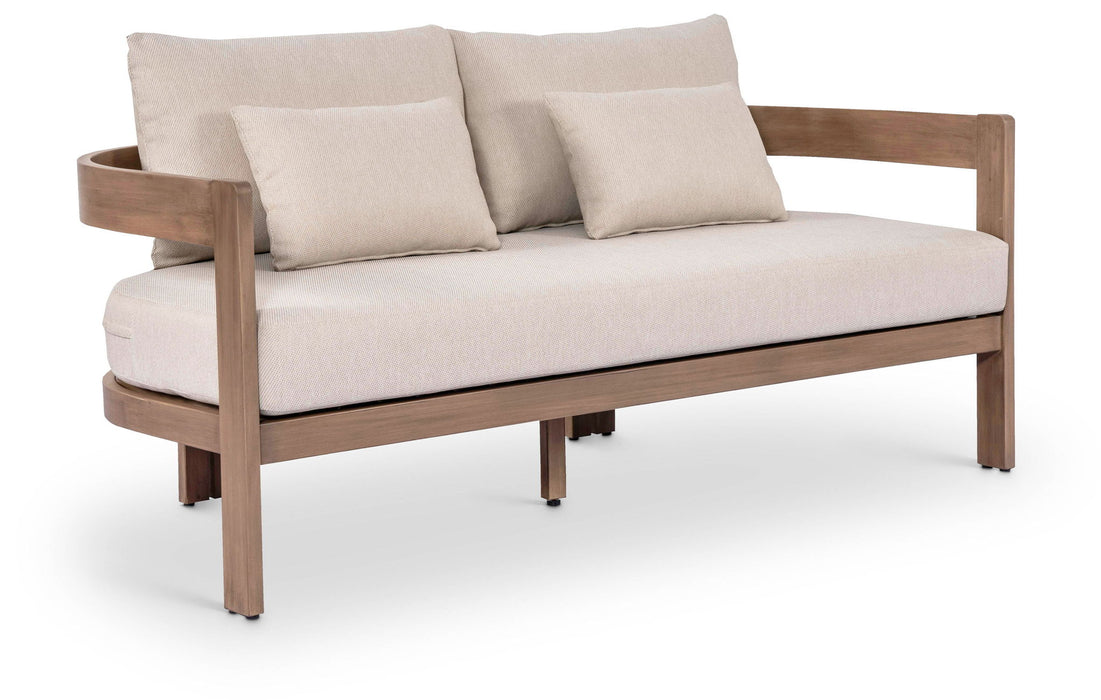 Newport - Water Resistant Fabric 65" Upholstered Outdoor Patio Loveseat Meridian Furniture