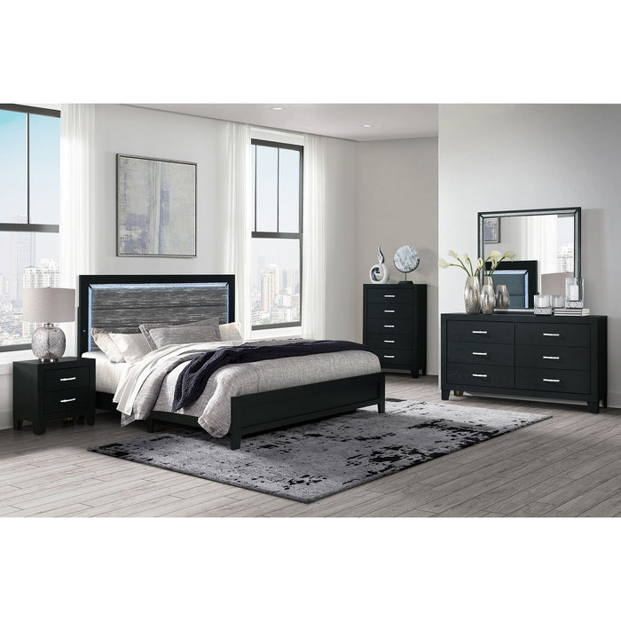 Carlos - 5 Pieces Queen Bedroom Set - Black Global Furniture USA