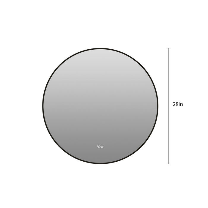 Round Framed Dimmable ED Bathroom Mirror With Anti Fog Daily Nest