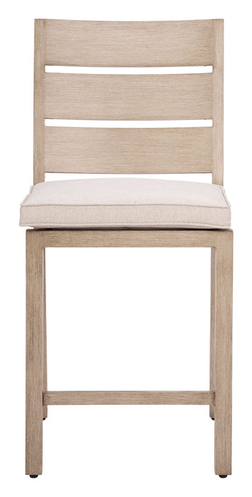 Reefline - Armless Counter Stool (Set of 2) - Gray / Light Brown Zuo Modern