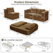 Multi Functional Sectional Sofa Bed With Independent Chaise Lounge And Functional Blanket Home Essentials