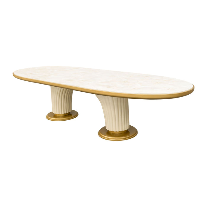 Scotts Square - Oval Dining Table - Light Champagne