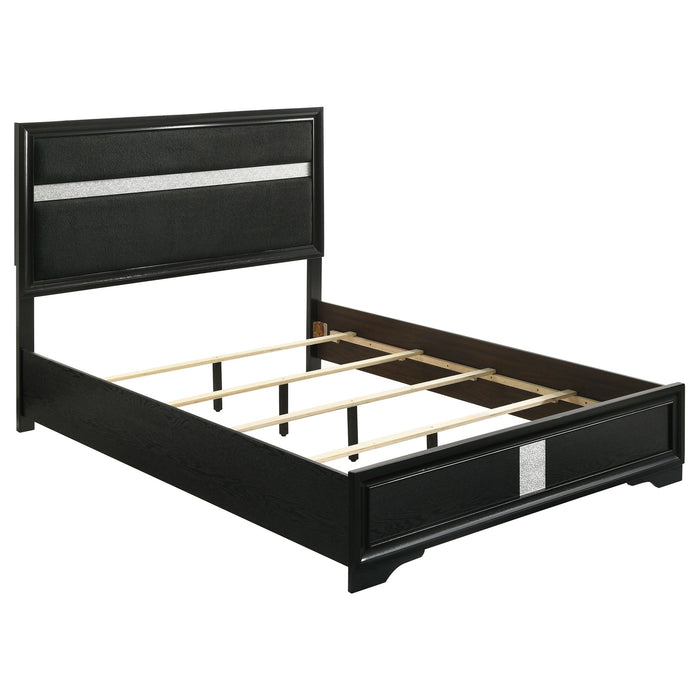Modern Bedroom Set With Upholstered Headboard And Textured Storage Furniture Max