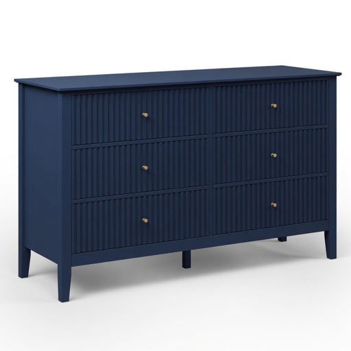 Modern 6 Drawer Fluted Dresser Home Essentials