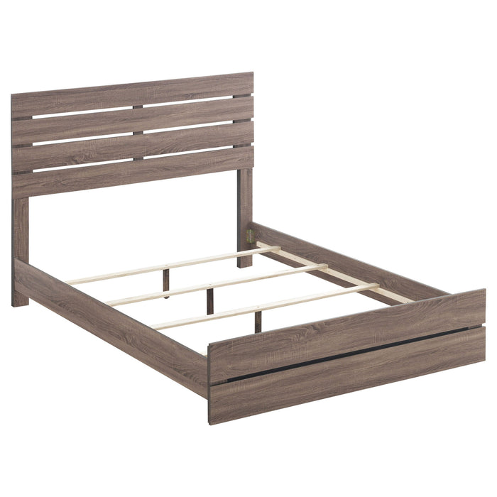 Geary - Panel Eastern King Bed With Slat - Oak