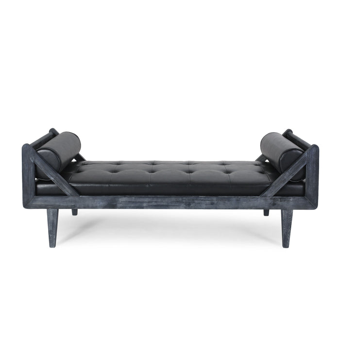 Nh-PurenesT-Chaise Lounge - Black - Fabric