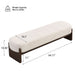Ottoman With Upholstery, Rectangular Design - Beige / Brown Noble House