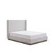 Hosford - Minimalist Upholstered Wingback Bed With Wood Base Platform House & Home Furniture