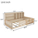 Platform Bed Frame With Guardrail, Storage Shelves & Bookshelf Home Essentials