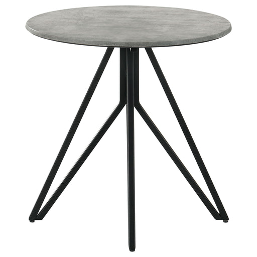 Hadi - Round End Industrial Design With Round Shape - Gray Furniture Max