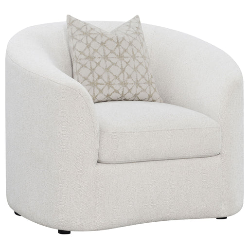 Rory - Sloped Arms Chair With Pillow - White Furniture Max