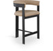 Romeo - Faux Leather Counter Stool With Black Base (Set of 2) Meridian Furniture