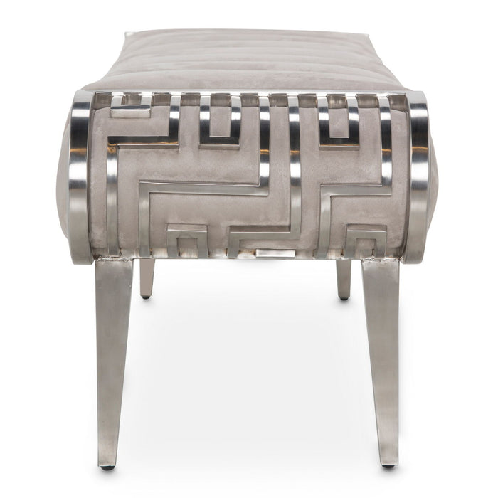 Roxbury Park - Tufted Bench - Stainless Steel