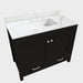 Bathroom Vanity Set, Fluted Cabinet, Soft Close Doors & Drawers, 3 Faucet Holes, Sink Included - Black Home Essentials