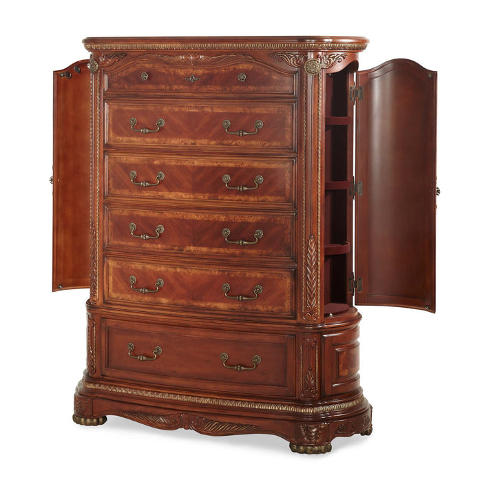 Cortina - 6-Drawer Chest - Honey Walnut Michael Amini