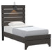 Twin Bed With Integrated Lights - Brown Emerald Home