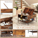 Rustic Flip Top Coffee Table With Hidden Storage - Black / Brown Home Essentials