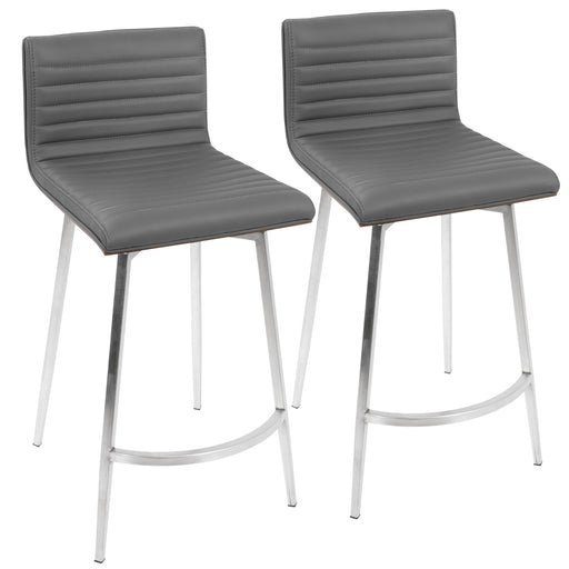 Mason - Contemporary Swivel Counter Stool (Set of 2) Lumi Source