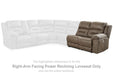 Ravenel - Raf Reclining Power Loveseat - Faux Leather - Fossil Signature Design by Ashley®