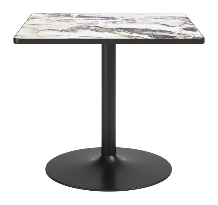 Caliza - Dining Table - Gray / Black Zuo Modern