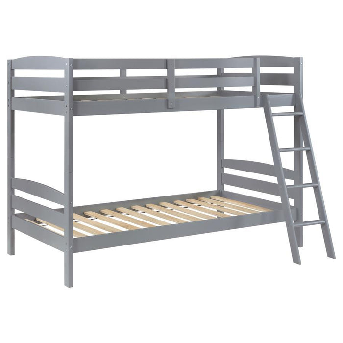 Rhea - Wood Twin Over Twin Bunk Bed - Grey