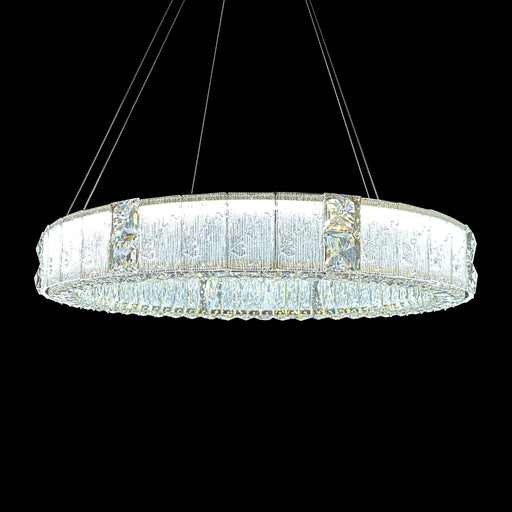Michael Amini Lighting - Mina 31" Round Crystal LED Chandelier - Clear Michael Amini