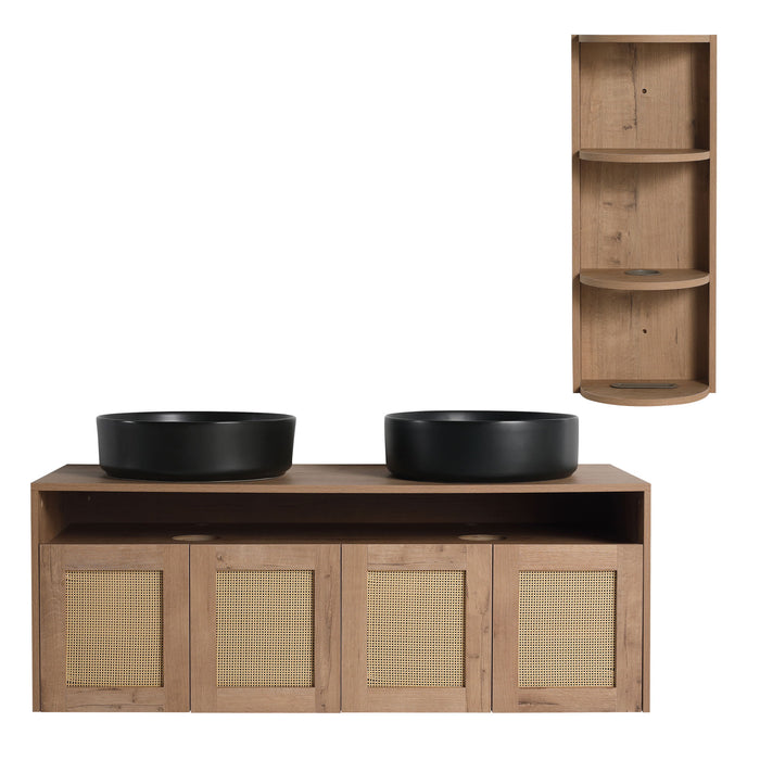 Bathroom Vanity & Art Sink And Storage Rack, Float Mounting Design Home Essentials