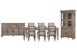 Lancaster - 9 Piece Extendable Rectangular Dining Table Set Magnussen Furniture