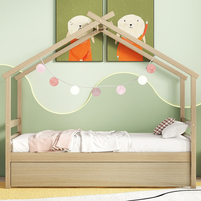 House-Shaped Bed With Trundle