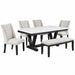 Dining Set With Upholstered Wing Back Chairs Home Essentials