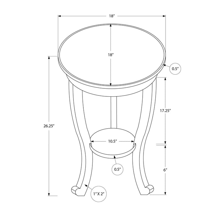 Accent End Table, 2 Tier, Traditional - Walnut 8th Street