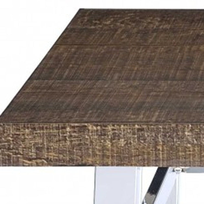 Square Manufactured Wood Bar Table - Brown And White