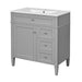Bathroom Vanity With Top Sink, 2 Drawers & Tip Out Drawer Hearth and Haven