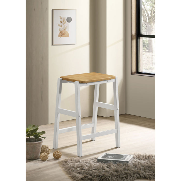 Cowichan - Backless Counter Stool (Set of 2) - White Furniture Max