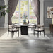 Jaramillo - Round Dining Table With Engineered Marble Top - Engineered Marble Top & Black ACME