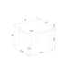 Square Frame Dining Table - Gray Global Furniture USA