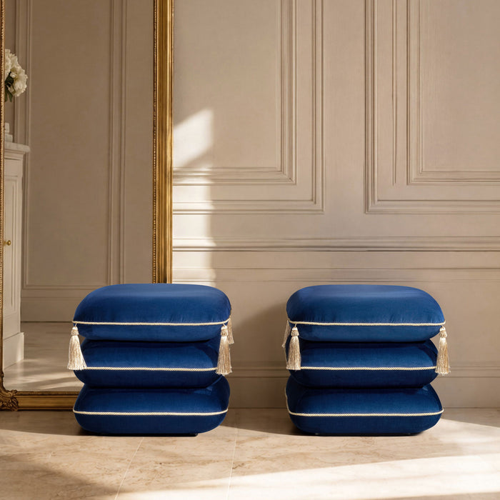 Monarch - Squared Upholstered Ottoman Jennifer Taylor Home