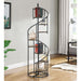 8 Shelf Staircase Bookcase Industrial Storage And Scratch Resistant Shelves - Brown Furniture Max
